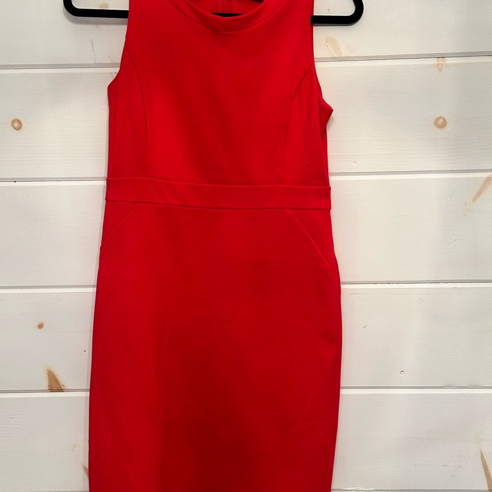 JCrew Bright Red Sleeveless Dress